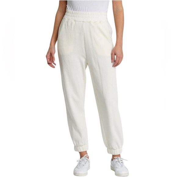 pistola Pants - PISTOLA Wynn Cozy Sweatpants Cotton Joggers Size XS Ecru Cream Loungewear Casual
